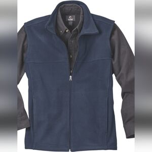GRavel Gear Nwt Full Zip Deep Blue Fleece Vest Medium